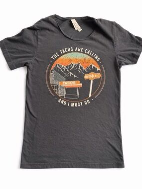 Bella + Canvas XS “Tacos Are Calling” Graphic Tee | Tacos 4 Life Grill | Funny
